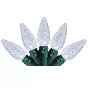 Northlight Set of 70 Warm White LED Christmas Lights Green Wire 4” Spacing NIB